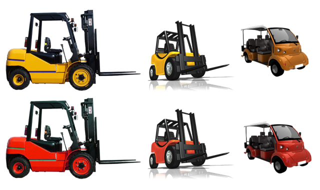 Various new forklifts